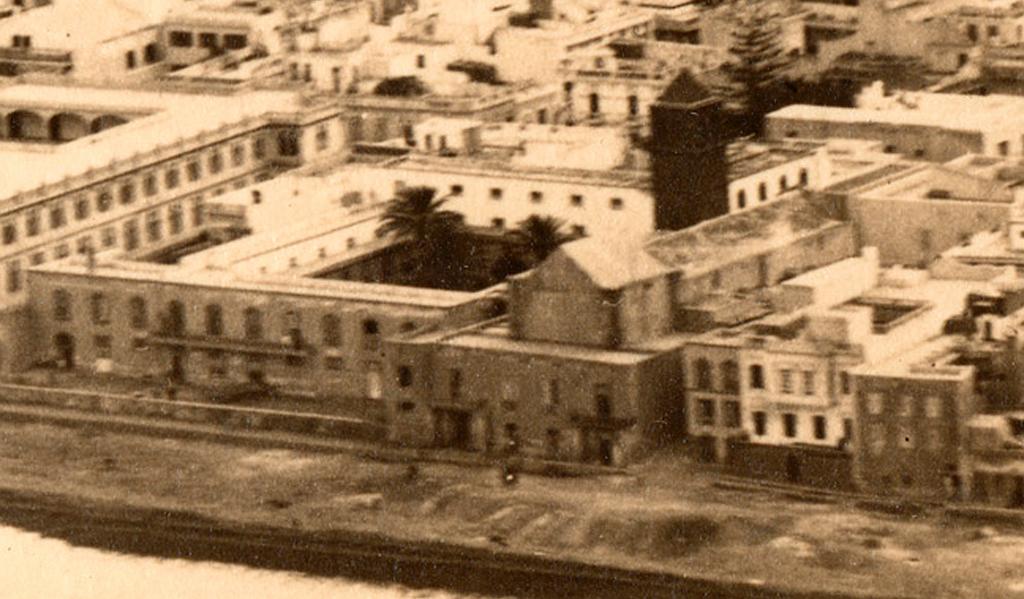vegueta_vista_aerea_1930_04.jpg - Vista aérea de Vegueta - 1925. Detalle de la Iglesia de San Agustín
