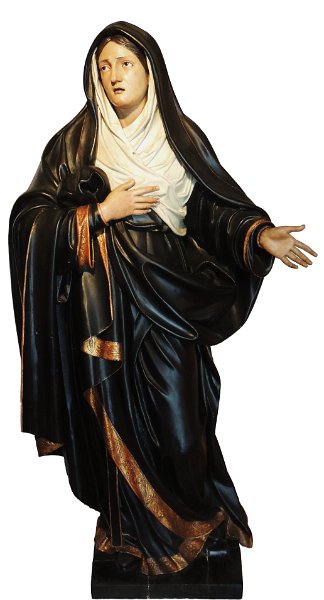 06-monicaexposicion.jpg - Imagen de Santa Mónica, obra de José Luján Pérez realizada en 1808.