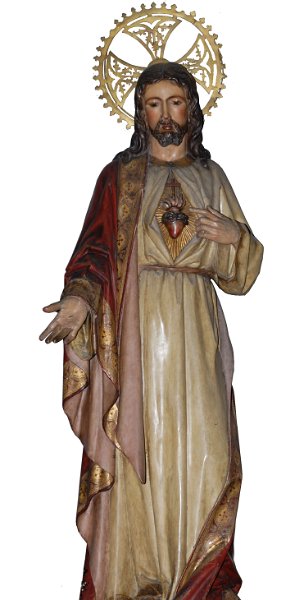 17-CorazonJesus2016.jpg - Imagen del Sagrado Corazón de Jesús. Anónimo. Realizada en el primer tercio del Siglo XX. Procede de Olot.